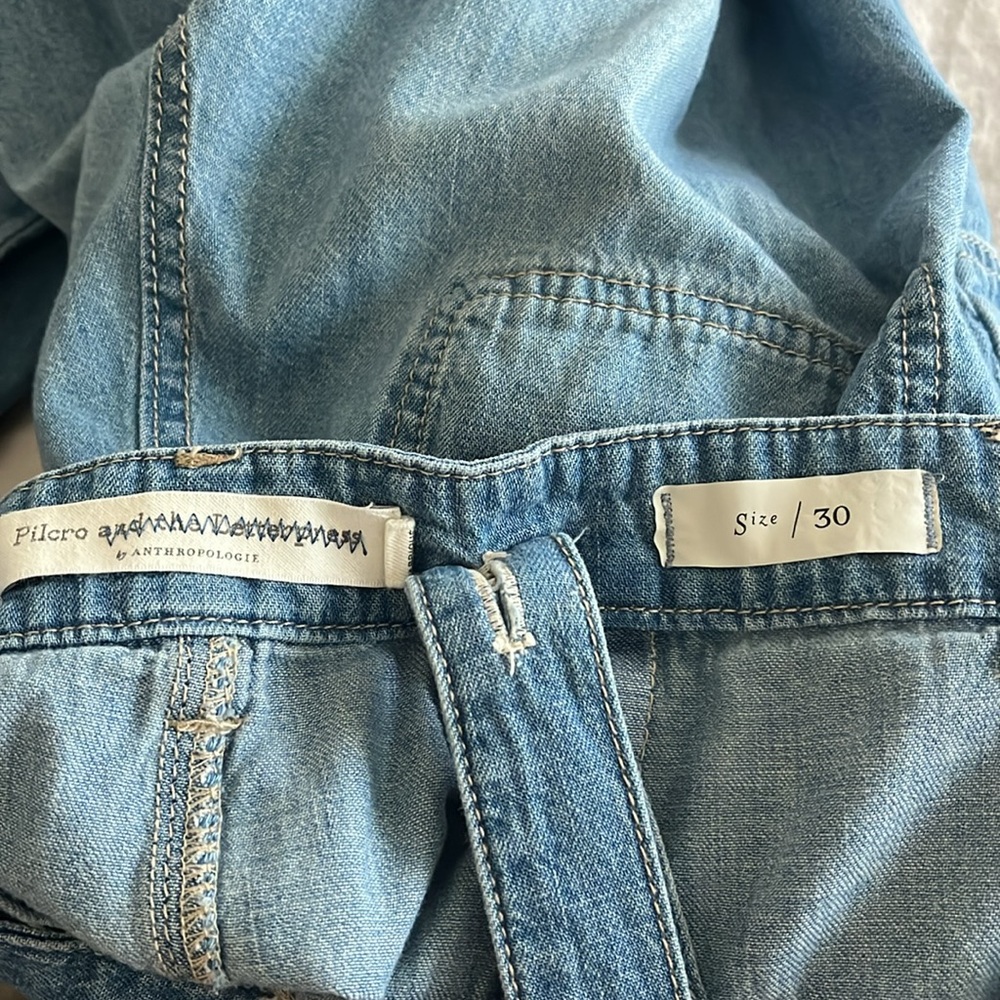 Pilcro Denim Blue Wide Leg Jumpsuit - Picture 4 of 4
